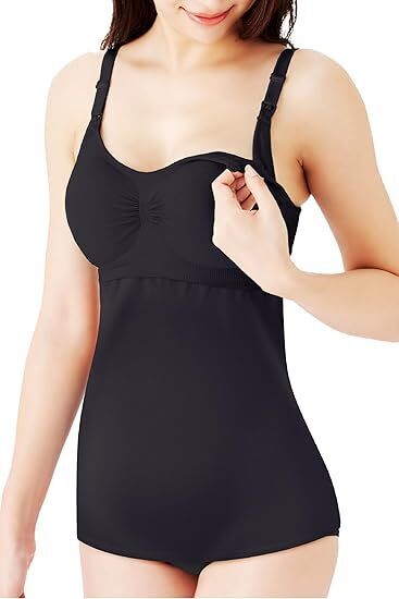 サイズXL チャーメイクボディ 授乳 キャミソール カップ付き 垂れ防止 マタニティ ブラトップ ストラップオープン 産前 産後