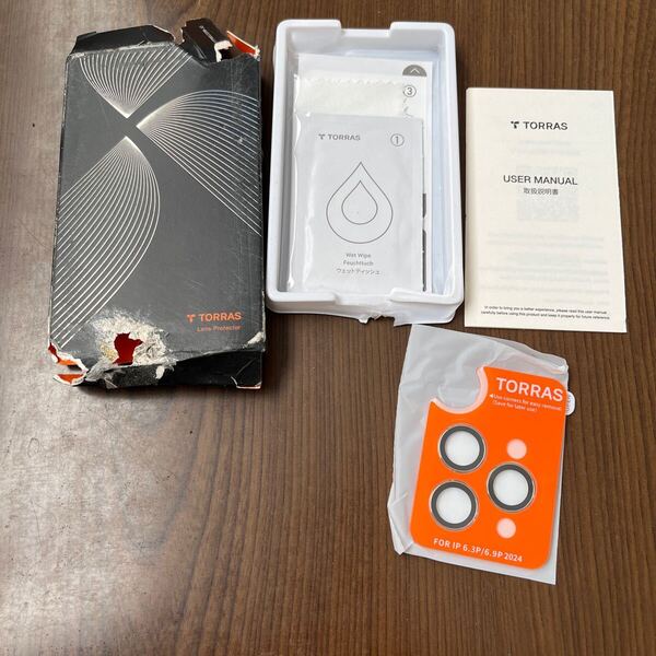 702p2016☆ TORRAS iPhone16Pro用 /iPhone16ProMax用カメラ保護フィルム