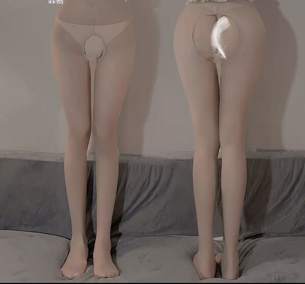 パンティストッキング オープンクロッチ セクシー 美脚 パンスト美脚誘惑透け透け 2枚セット 穴あきストッキング美足