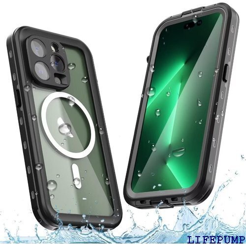 iPhone 14 Pro ケース 完全防水 ストラッ 面保護フィルム アウトドア iPhone14 Pro 黒 951