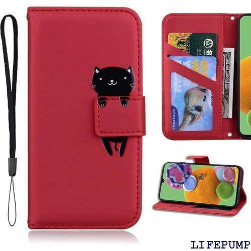 Lsscase Aquos wish 4 ケース手帳型 OS WISH4 SH-52E A402SH対応 レッド 2369