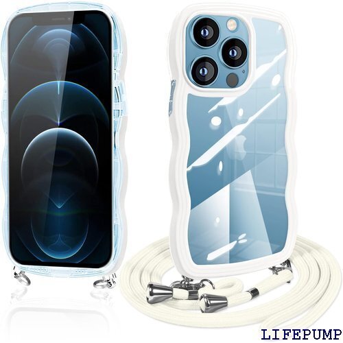 iPhone12 Pro Max ケース ショルダー 韓国 薄型 耐衝撃 アイフォン12ProMax ホワイト 2390