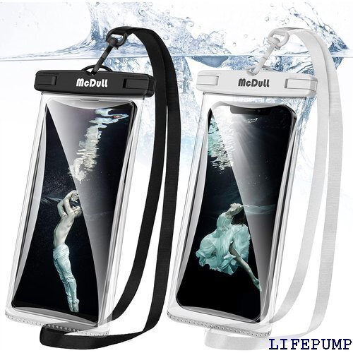 2枚セット&2024最新 防水ケース スマホ用 3Dデ ール 釣り 潜水 水泳 温泉適用 ブラック ホワイト 2554
