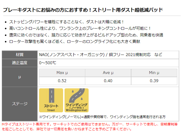 ネイキッド L760S 99/11～03/12 ターボ無 ブレーキパッド フロント DIXCEL ディクセル M type 送料無料