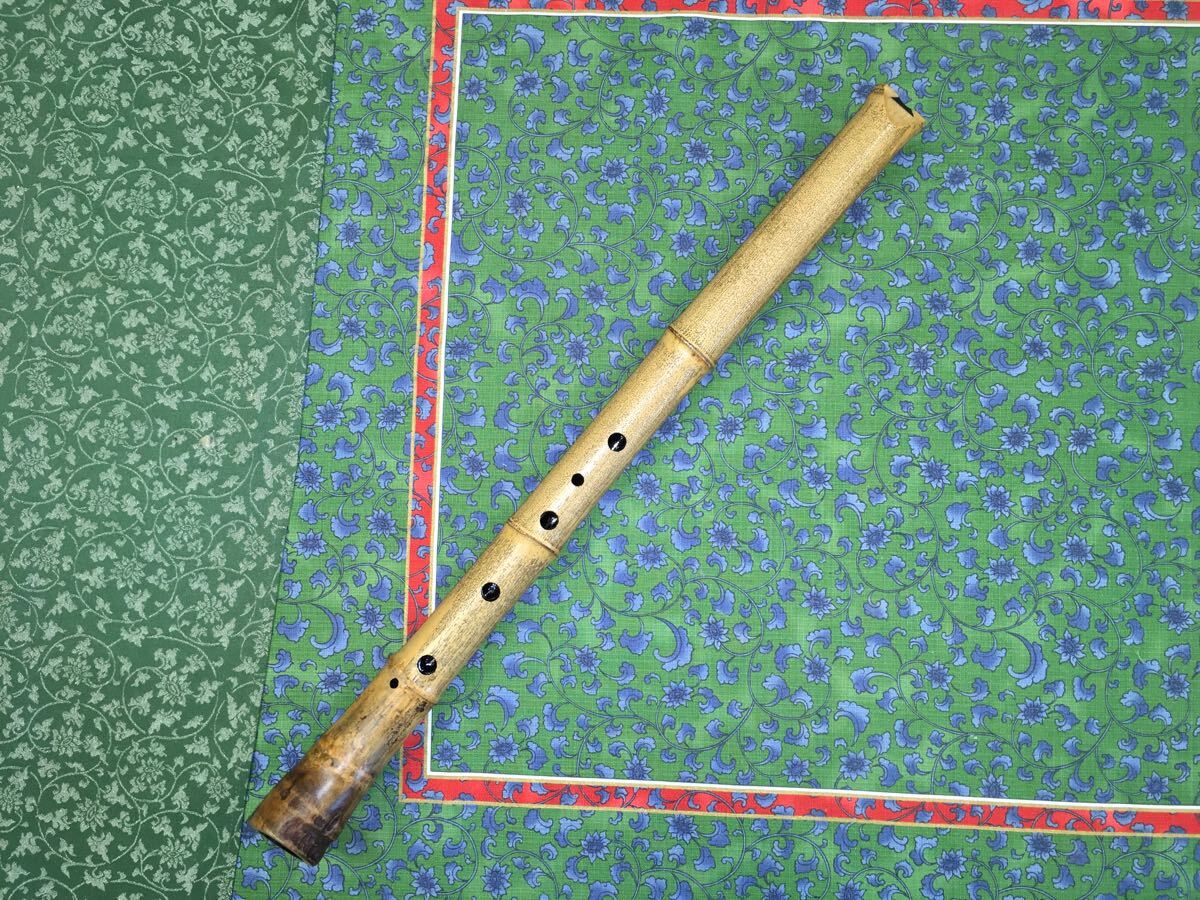 尺八 延管 七孔 約48.5cm 【音出し確認済み】 Yahoo!オークション -「尺八 7孔」の落札相場・落札価格