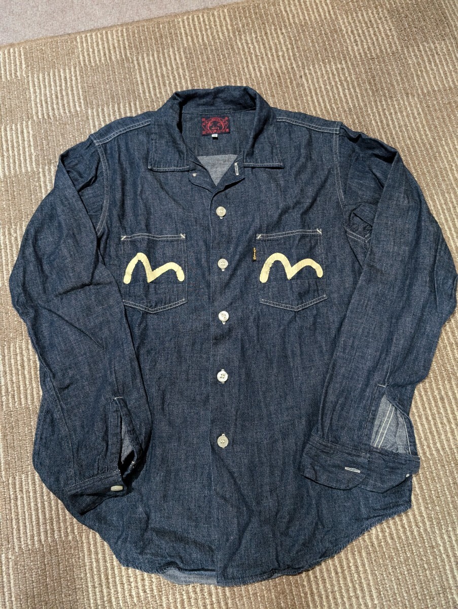 EVISU エヴィス 長袖シャツ カモメペイント サイズ表記38
