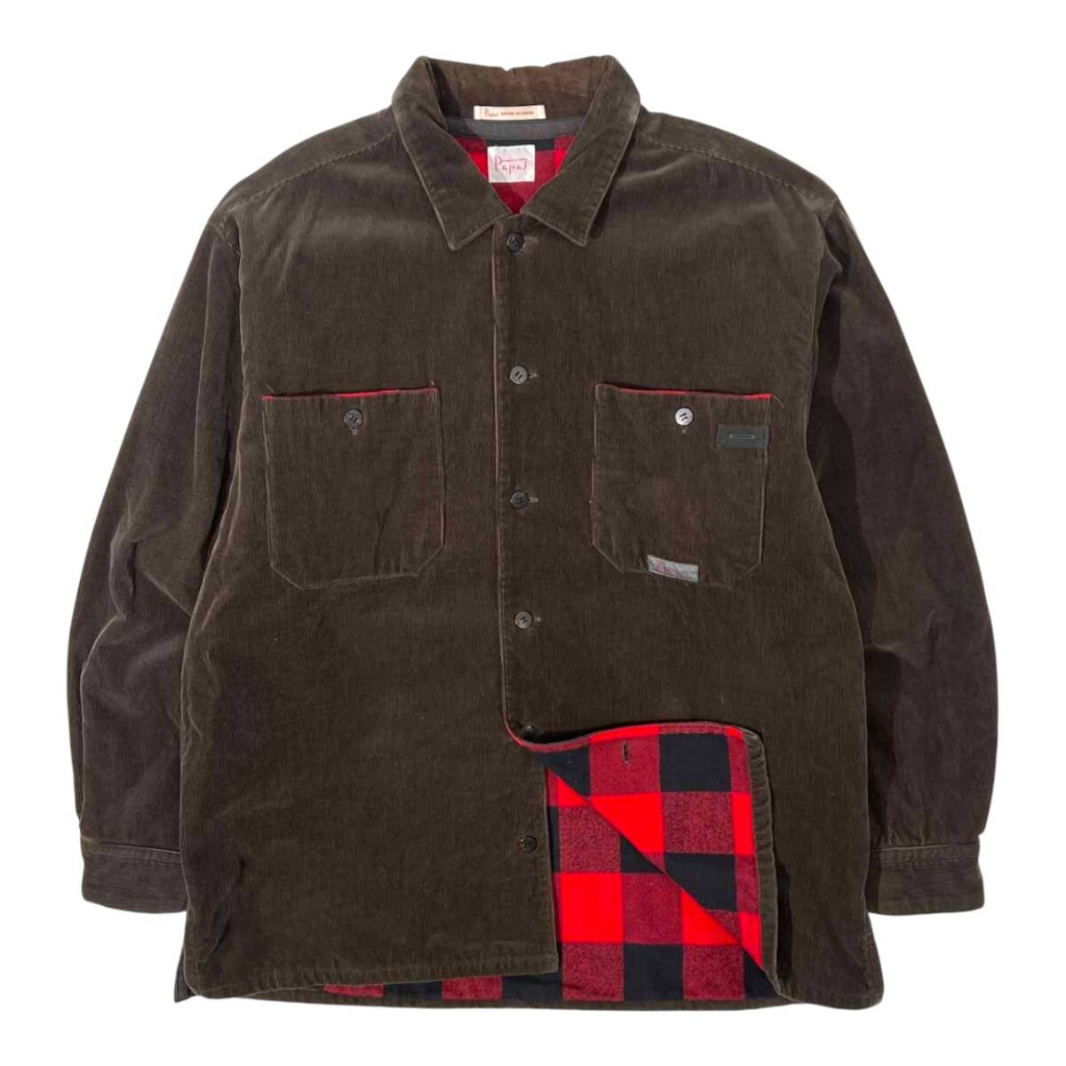 美品✨PAPAS コーデュロイ セットアップ ブラウン 日本製 L〜XL