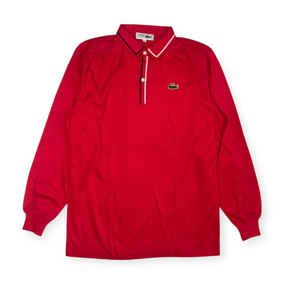 ラコステ　ポロシャツ 42 USED ラコステ LACOSTE 半袖ポロシャツ ブラック 42サイズ レディース