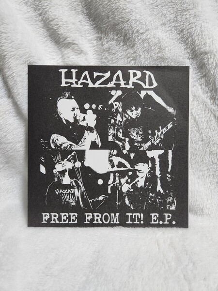HAZARD「FREE FROM IT! E.P.」EP 検/ジャパコア,ハードコア,GISM,DEATH SIDE,THE STALIN,Chaos UK,DISCHARGE,