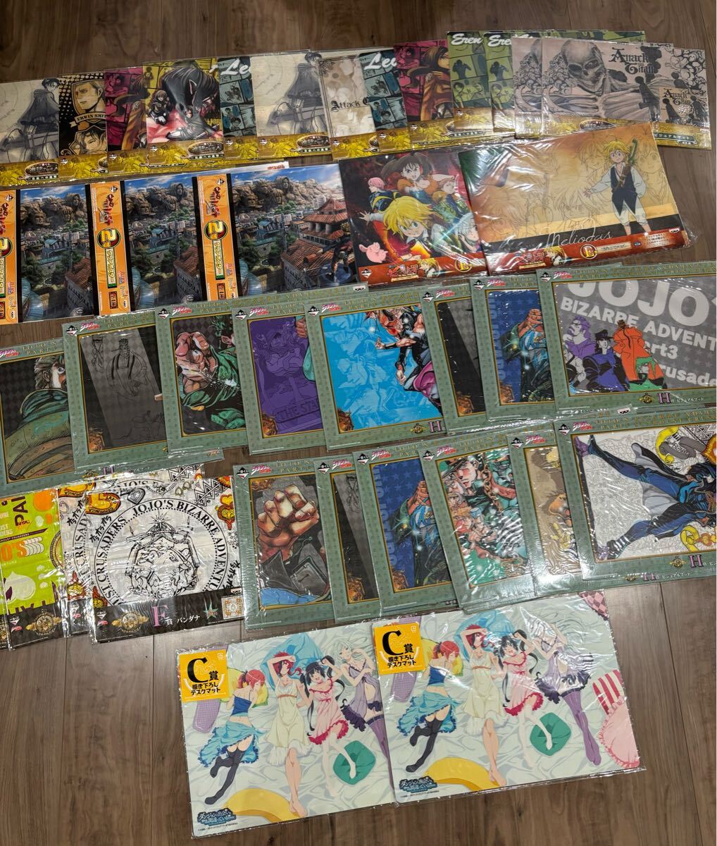 ジョジョの奇妙な冒険 ビジュアルマット１３枚 Yahoo!オークション -「一番くじ ジョジョ ビジュアルマット」の