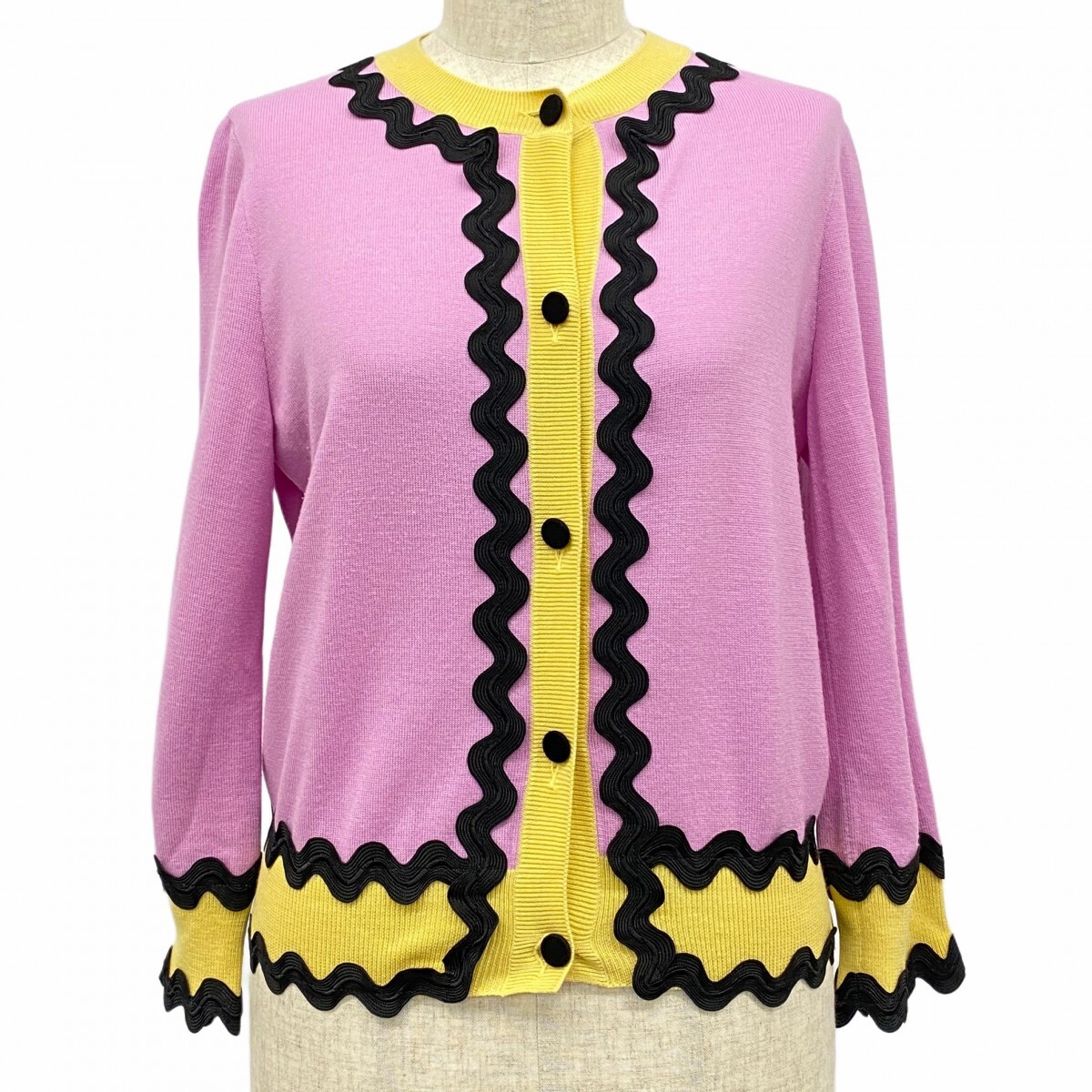 【5app0035】グッチ カーディガン L ピンク ウール レーヨン 423644【中古】レディース