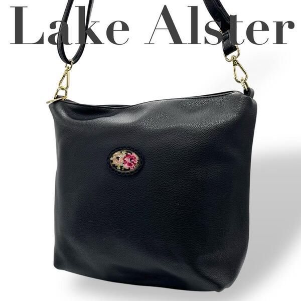 極美品 Lake Alster レイクアルスター ショルダーバッグ ブラック