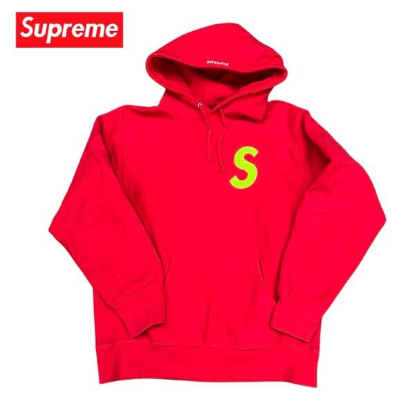 Supreme S Logo シュプリーム パーカー ロゴ スウェット L