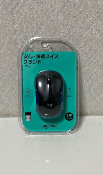 702i2718 ロジクール ワイヤレスマウス 無線 マウス M186BL 小型 電池寿命最大12ケ月 M186 ブルー 国内正規品