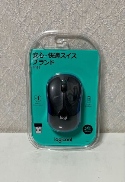 702i2716 ロジクール ワイヤレスマウス 無線 マウス M186BL 小型 電池寿命最大12ケ月 M186 ブルー 国内正規品