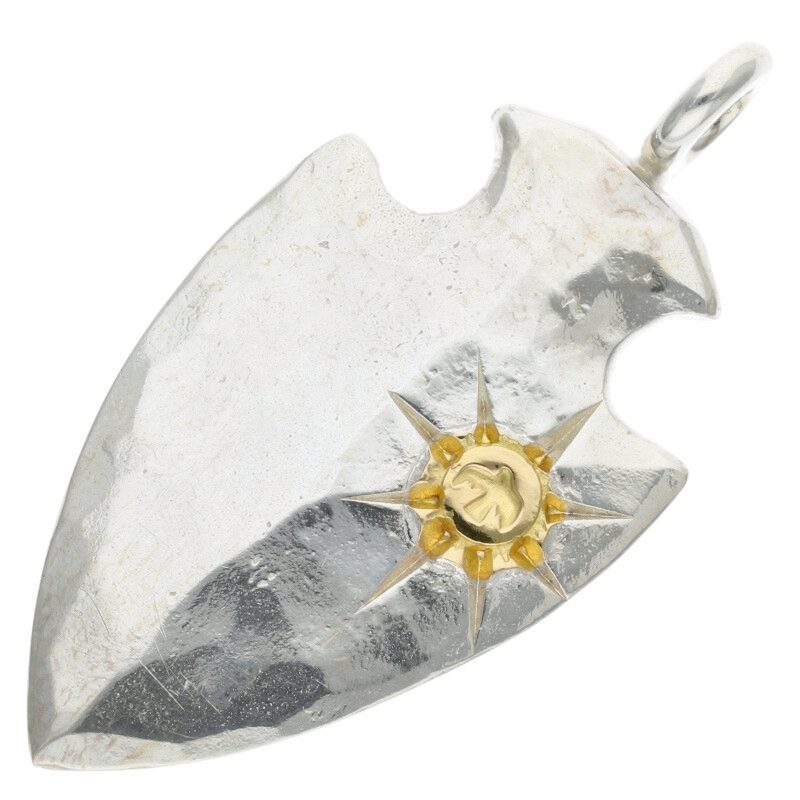 ゴローズ サイズ:大 印台ずれ 金メタル付き矢じり 大 ネックレストップ 中古 