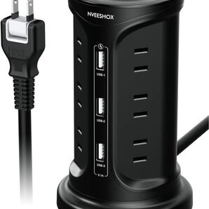 電源タップ タワー型 延長コード 2m