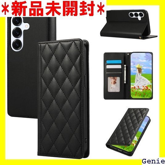 Gedurya Galaxy S25 ケース 手帳型 Galaxy S24 手帳型 携帯ケース - ブラック 213