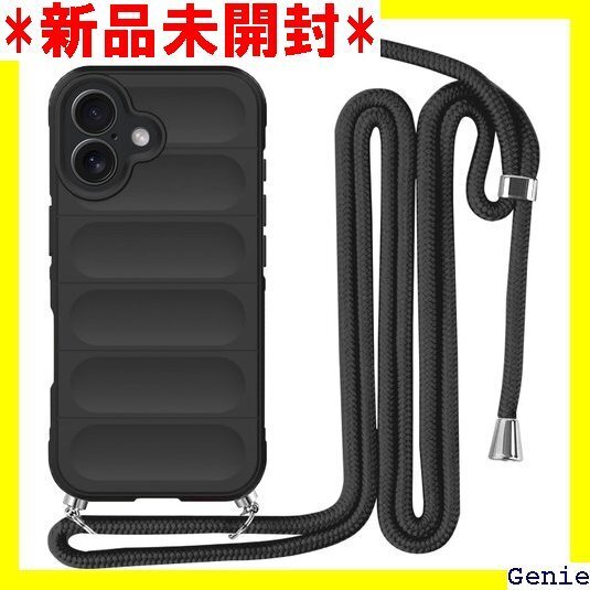 iPhone 16 Plus 用 ケース ネックストラ 6 Plus 用 カバー 6.7インチ 縄掛け-ブラック 110