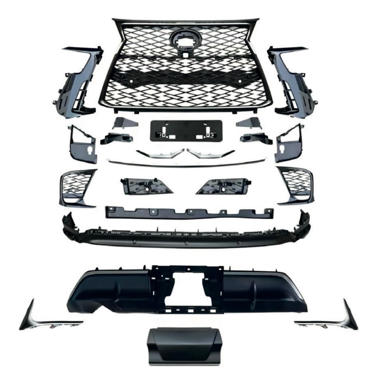 Lexus LX600用 F SPORT仕様エアロキット フロント＆リアセット（未塗装）
