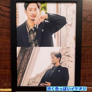 額装品★竹財輝之助①⑤②★イケオジのモデル俳優グラビア★色っぽくて好感触の俳優★当時印刷物★A5特サイズ額入り★夫の家庭を壊すまで★