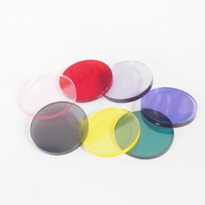 (10枚セット)(直径約3.2cm×厚み約3mm)【ランダム】【色の選択不可】アクリル 円板 クラフト ハンドメイド 工作 材料 丸