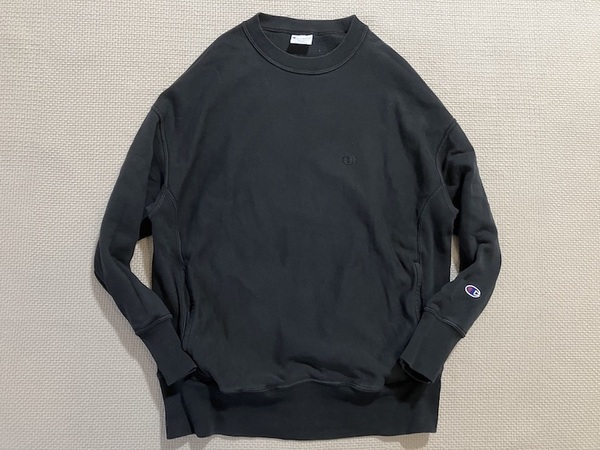 即決 アメリカンラグシー 別注 Champion REVERSE WEAVE クルーネック スウェット ワントーン 黒 Sサイズ american rag cie