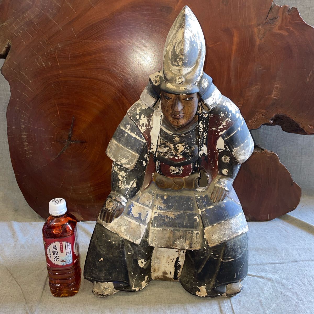 蔵出 骨董 武者 侍 武士 土人形 紙人形 詳細不明 当時物 古い