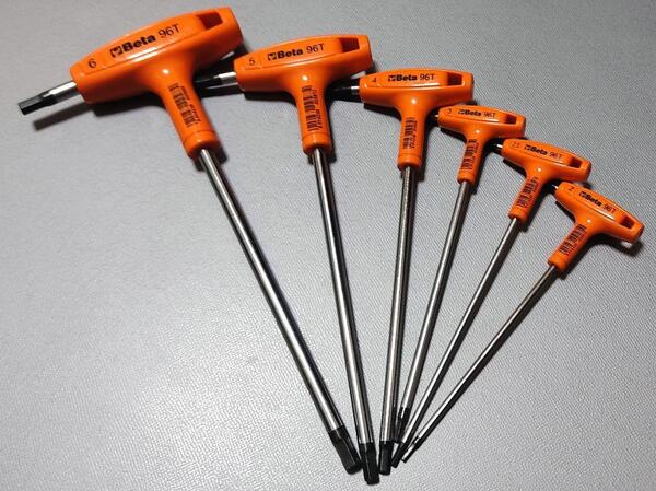 BETA ベータ 工具 96T T型六角レンチセット 6本セット 2mm 2.5mm 3mm 4mm 5mm 6mm 自転車 ロードバイク オレンジ