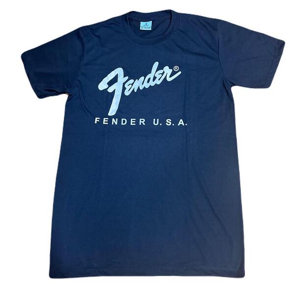 新品 フェンダー(Fender) ロゴ Tシャツ ネイビー XL