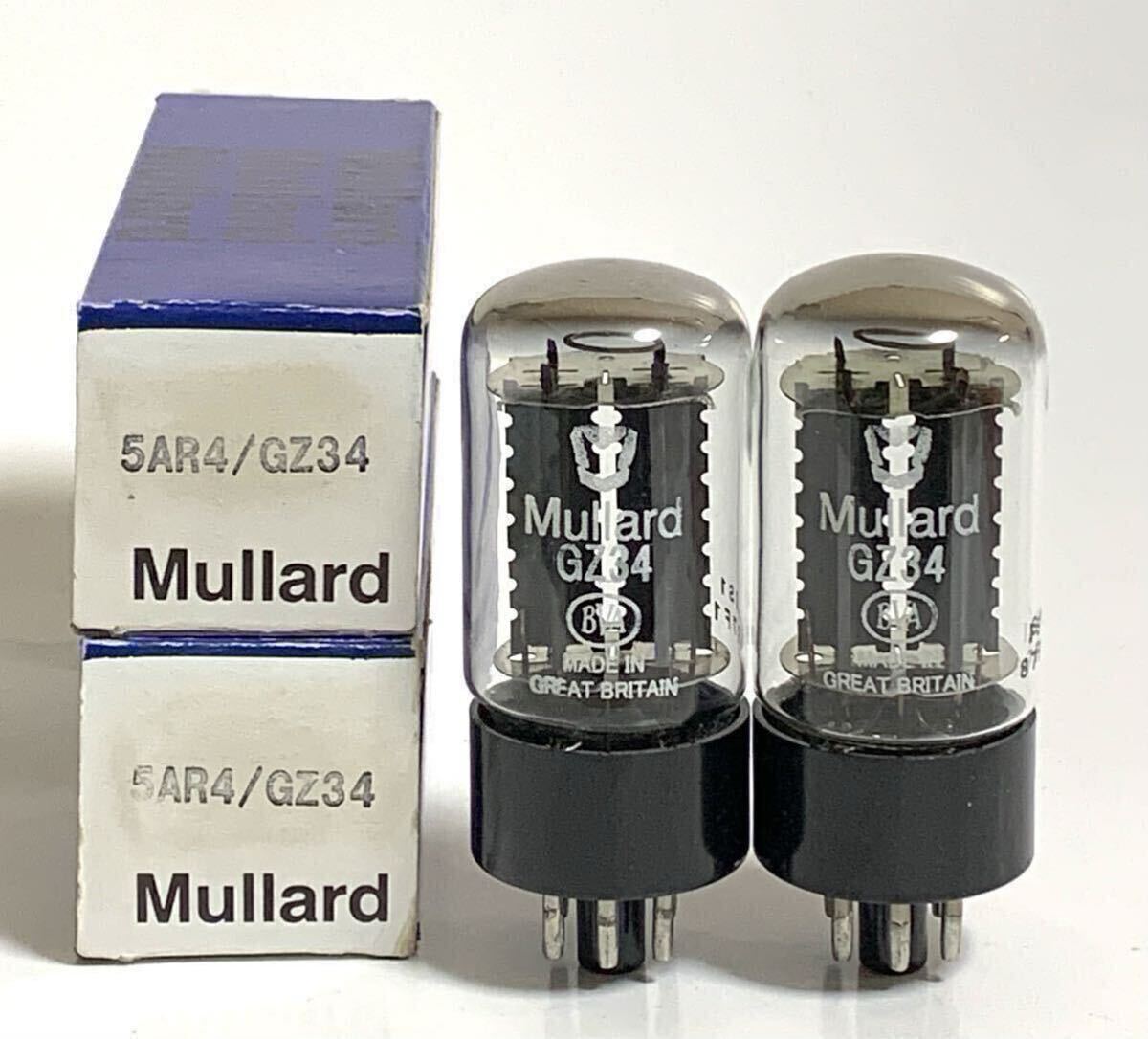 真空管　GZ34 5AR4 Mullard 2本ペア Mullard re-issue 真空管 GZ34/5AR4 マッチド2本1組