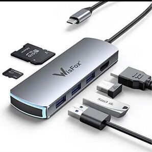 Type-C hub 6-in-1 多機能ハブ 40Gbps USB ハブ 人気