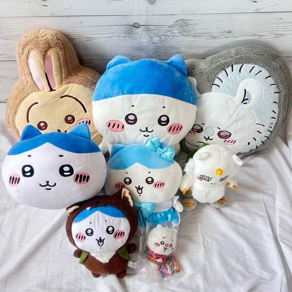ちいかわ うさぎ まとめ売り ぬいぐるみ クッション もこもこダイエットクッション あのこ まじかるちいかわ ハチワレ 寝そべり
