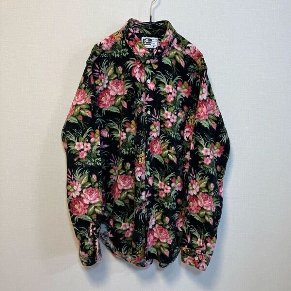 エンジニアードガーメンツ Engineered Garments /長袖シャツ /フランネル /タブカラー /花柄 /コットン /米国製 /サイズM