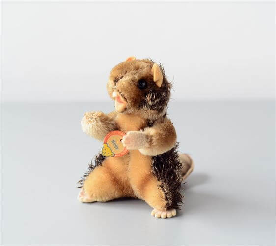 1958-78年代 ドイツ製 Steiff かわいいビーバー Nagy Beaver ぬいぐるみ ドール フィギュア アンティーク ヴィンテージ_ig4310