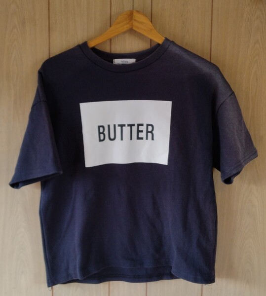 BUTTER バター 訳アリ品 韓国ブランド? ネイビー 半袖Tシャツ ご新規歓迎!