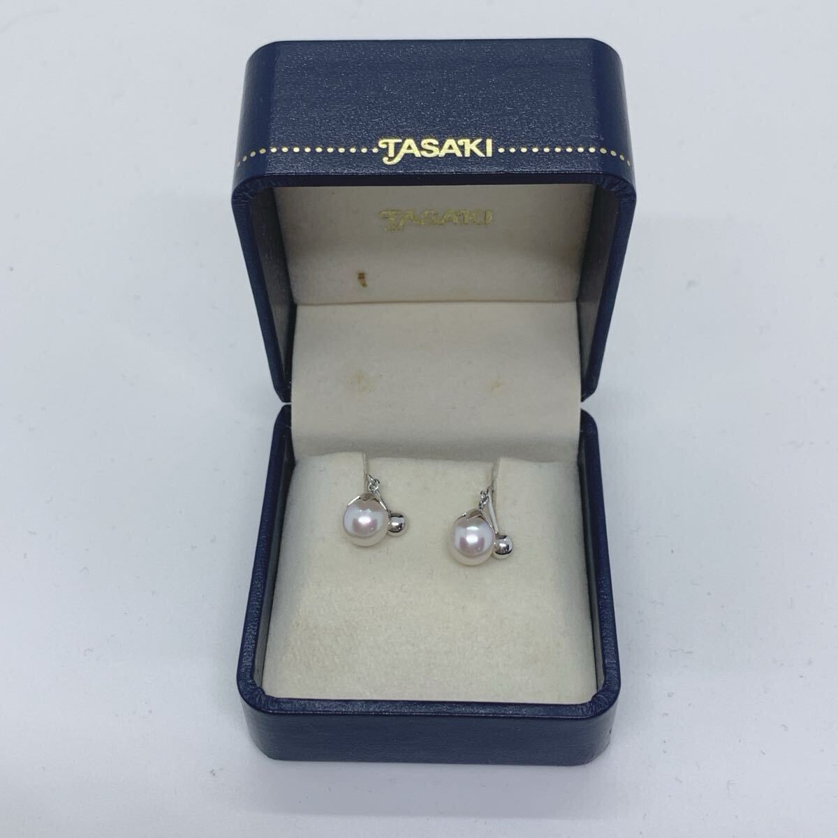 TASAKI 田崎 田崎真珠 イヤリング パール K14 WG アコヤ真珠 真珠 約6mm 約2.3g アクセサリー レディース おしゃれ 箱付き