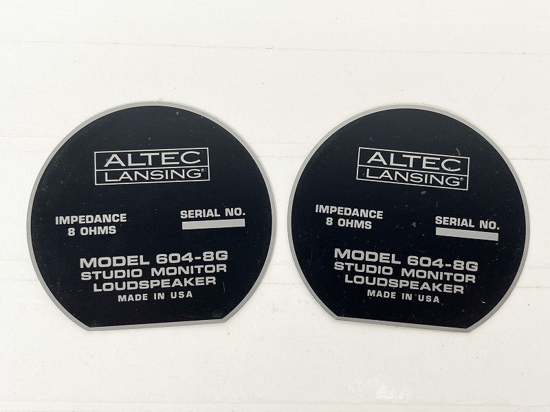 Yahoo!オークション -「altec 604 8」の落札相場・落札価格 Yahoo!オークション -「altec 604 8」の落札相場・落札価格