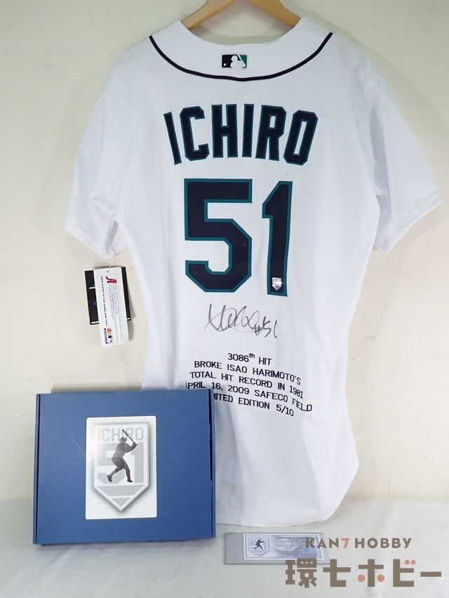 2002 majestic イチロー サインプリント入り ユニフォーム Lサイズ