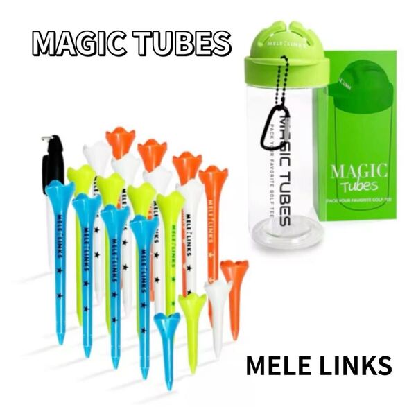 MAGIC TUBESゴルフ ティーホルダー ラインマーカー グリーン ティー