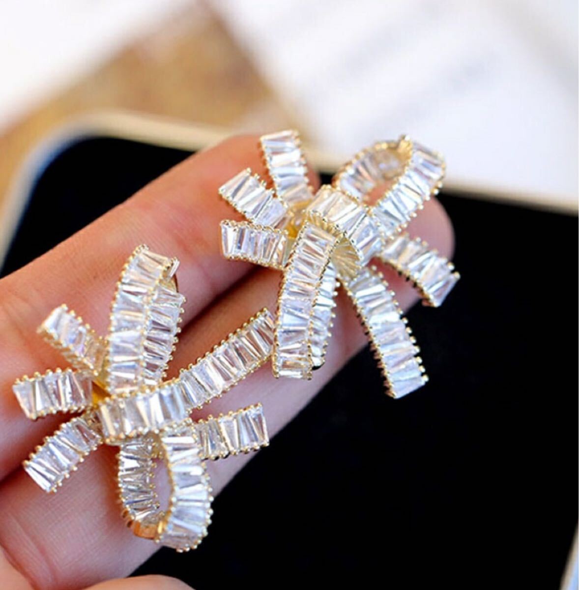 大振りピアス　入学式