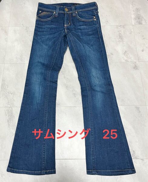 サムシング セレブリティ V97571 ストレッチブーツカット フレアデニム 25インチ