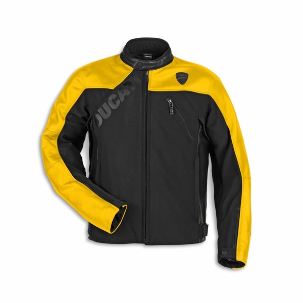 送料無料 ドゥカティ 正規品 Ducati Logo C1 レザー&ファブリック製ジャケット イエロー サイズ48 981089948