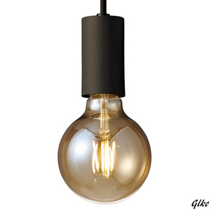 【レトロなデザインが特徴的で、ノスタルジックな雰囲気を提供】 LEDペンダントライト ダクトレール 電球色 ブラック 350lm