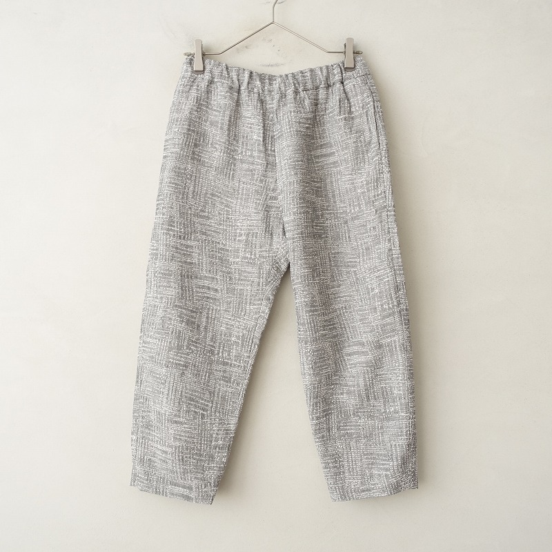 【2024/SS/定価3.4万】ヌーイ nooy *イタリアンジャガードペンパンツ*2ブラックホワイトイージーゴム(33-2501-387)【02B52】Mサイズ