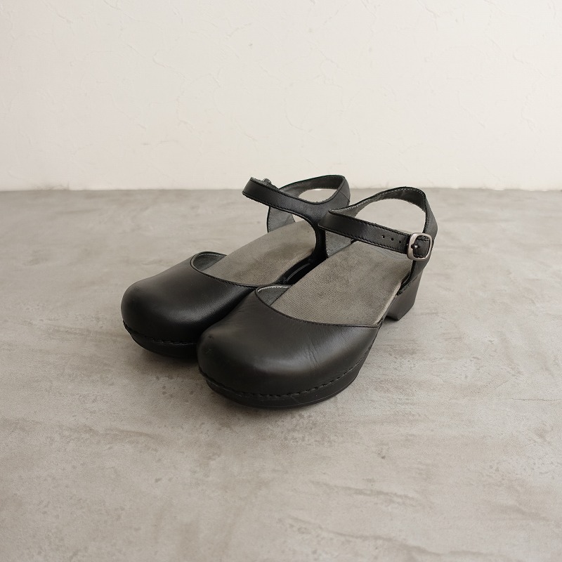 【定価2.7万】ダンスコ DANSKO *SAM アンクルストラップサンダル 37/23.5*ブラック黒レザー皮革シューズ靴(sh88-2501-133)【12B52】