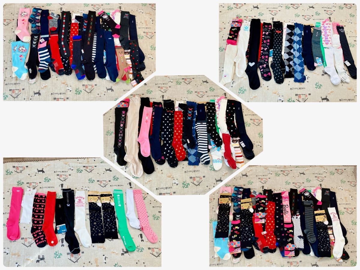 ★ブランド系有り♪おまとめ超たっぷり70足以上!ソックスセット★可愛い女児服 山盛り★150.160★検)22.23.24ニーハイ・ハイソックス