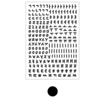 手書きフォント ハングル ステッカー シール 韓国語 ブラック