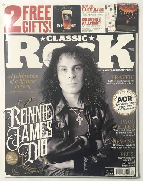 CLASSIC ROCK 147 UK 12ページRONNIE JAMES DIO特集 CD2枚 ポスター、シャツカタログ RAINBOW BLACK SABBATH
