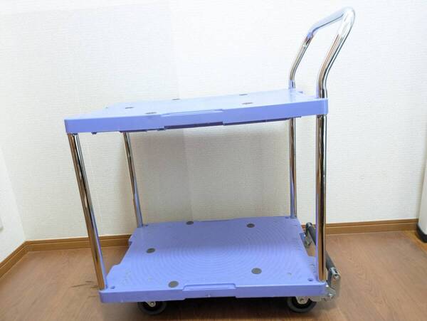 台車 DSK-104B 2段式 樹脂製 静音タイプ ブレーキ付 耐荷重150kg